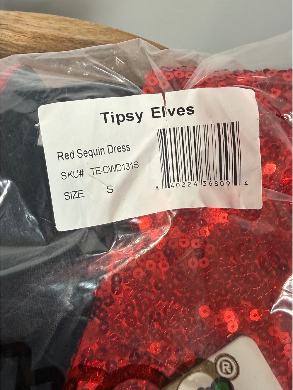 NWT Tipsy Elves Red Sequin Dress Party Dress Size Small - Picture 4 of 5